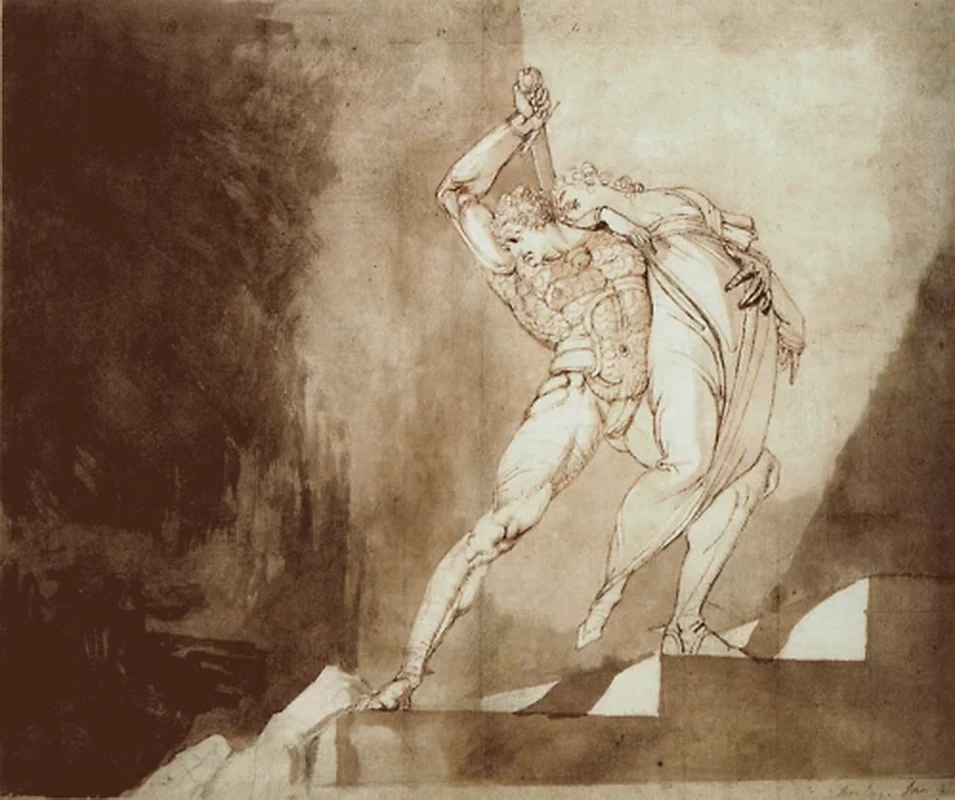 133-Johann Heinrich Füssli-Othar che salva Siritha da un gigante  